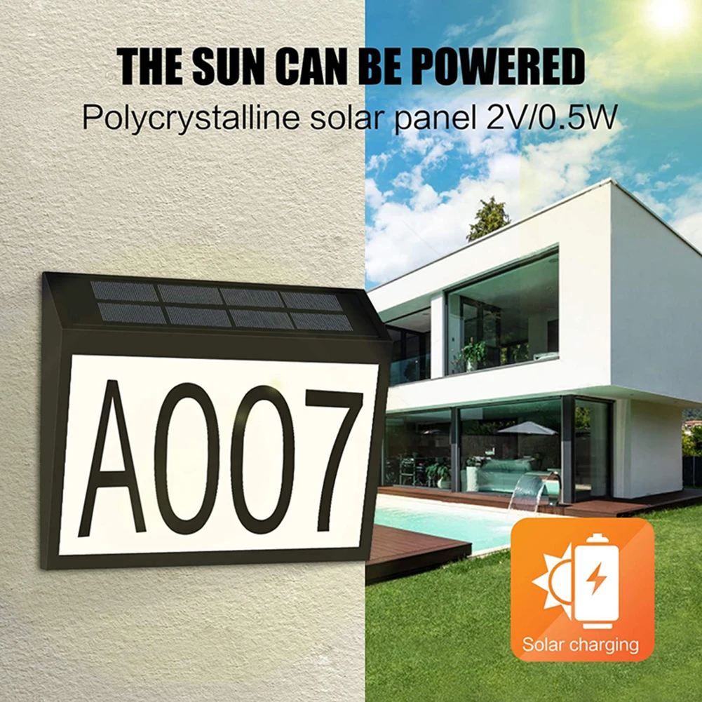 Solar Powered Waterproof House Numbers Plaque Light 10 LED Address Sign Outdoor Lighting Wall Lamp for Home Yard Street Garden
Solar Powered Waterproof House Numbers Plaque Light 10 LED Address Sign Outdoor Lighting Wall Lamp for Home Yard Street Garden
