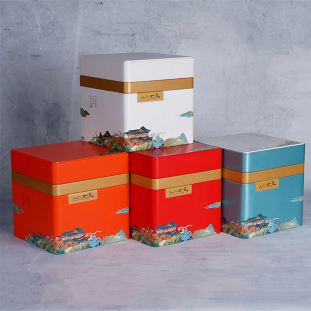 1pc Creative Square Tea Caddy Metal Storage Boxes Sealed Coffee Powder Cans Travel Portable Flower Tea Packaging tin containers
1pc Creative Square Tea Caddy Metal Storage Boxes Sealed Coffee Powder Cans Travel Portable Flower Tea Packaging tin containers