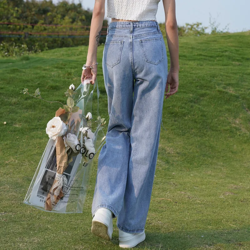 SHENGPALAE Streetwear Hole Lmesh Spliced Jeans Women's Summer 2021 New High Waist Loose Thin Straight Denim Pants Female 5E774
SHENGPALAE Streetwear Hole Lmesh Spliced Jeans Women's Summer 2021 New High Waist Loose Thin Straight Denim Pants Female 5E774