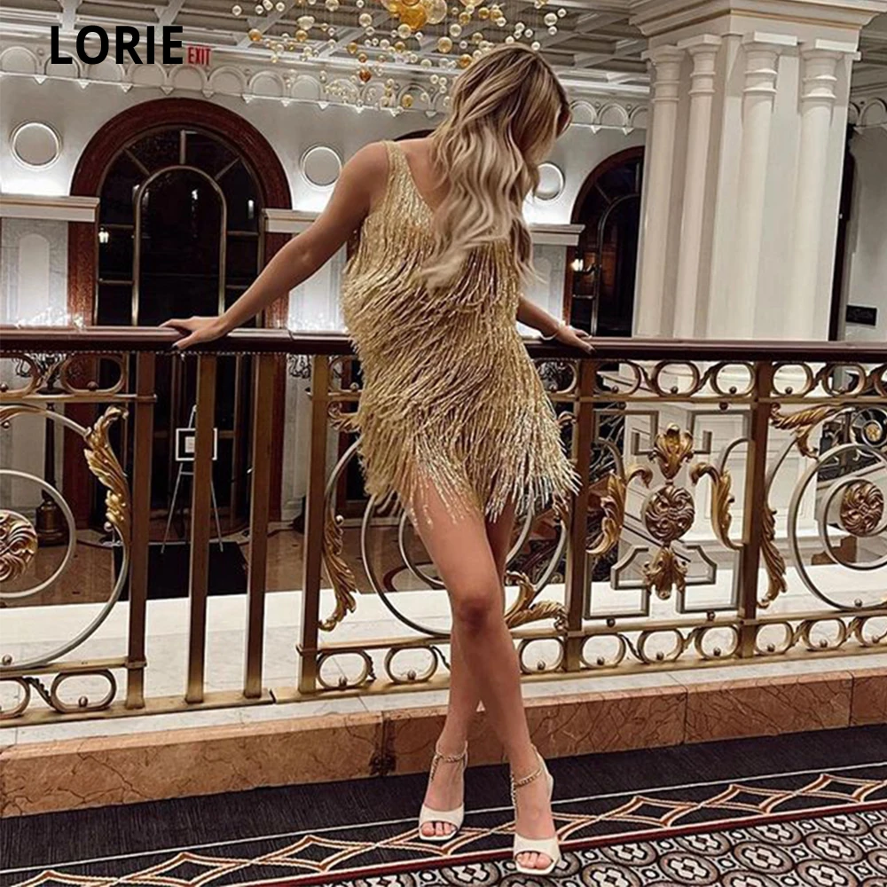 LORIE Rose Gold Feathers Short Prom Dresses Sexy V Neck Mini Evening Party Dress Beading Straps Vestidos De Gala Abendkleider
LORIE Rose Gold Feathers Short Prom Dresses Sexy V Neck Mini Evening Party Dress Beading Straps Vestidos De Gala Abendkleider