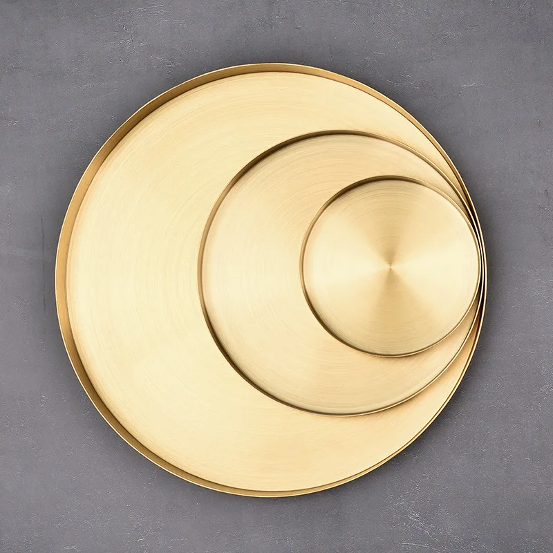 Golden Tray Jewelry Display plate Kichen Food Fruit Round Stainless Steel Stroage Pan Luxury Home Organizer Space Saving
Golden Tray Jewelry Display plate Kichen Food Fruit Round Stainless Steel Stroage Pan Luxury Home Organizer Space Saving
