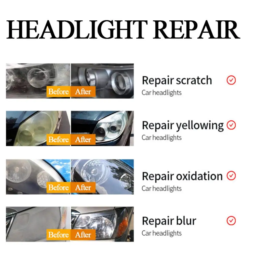 30ML/60ML Car Headlight Polishing Anti-scratch Maintenance Liquid Kit Headlight Repair Liquid Lampshade Scratch Polishing Tool
30ML/60ML Car Headlight Polishing Anti-scratch Maintenance Liquid Kit Headlight Repair Liquid Lampshade Scratch Polishing Tool