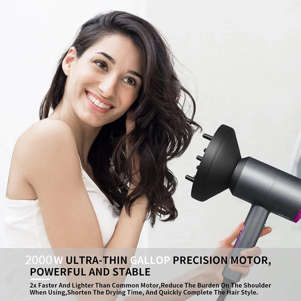 Hair Dryer Hot and Cold Wind with Diffuser Conditioning Powerful Hairdryer Motor Heat Constant Temperature Hair Care Blowdryer
Hair Dryer Hot and Cold Wind with Diffuser Conditioning Powerful Hairdryer Motor Heat Constant Temperature Hair Care Blowdryer