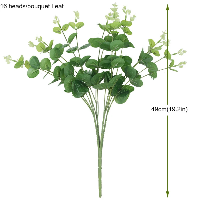 49CM Artificial Eucalyptus Flowers Plants Leaves Long Plastic Pole Silk Fake Plants Wall Decorative Home Wedding Shooting Prop
49CM Artificial Eucalyptus Flowers Plants Leaves Long Plastic Pole Silk Fake Plants Wall Decorative Home Wedding Shooting Prop