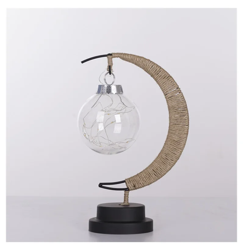 Led Stars/Moon /Apple /Sepak Takraw /Night Light Christmas Gift Handmade Hemp Rope Wrought Iron Table Lamp Party Room Decoration
Led Stars/Moon /Apple /Sepak Takraw /Night Light Christmas Gift Handmade Hemp Rope Wrought Iron Table Lamp Party Room Decoration