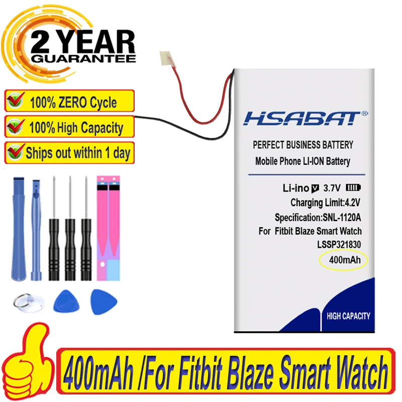 Топ бренд 100% Новый 400mAh LSSP321830 Аккумулятор для умных часов Fitbit Blaze новый литий