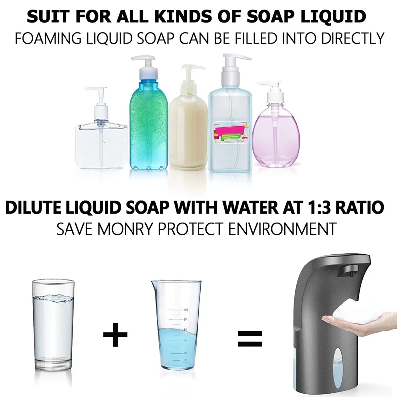 Soap Dispenser USB Automatic Touchless Fast Induction Infrared Sensor Bathroom Kitchen Liquid Foam Machine Bottle
Soap Dispenser USB Automatic Touchless Fast Induction Infrared Sensor Bathroom Kitchen Liquid Foam Machine Bottle