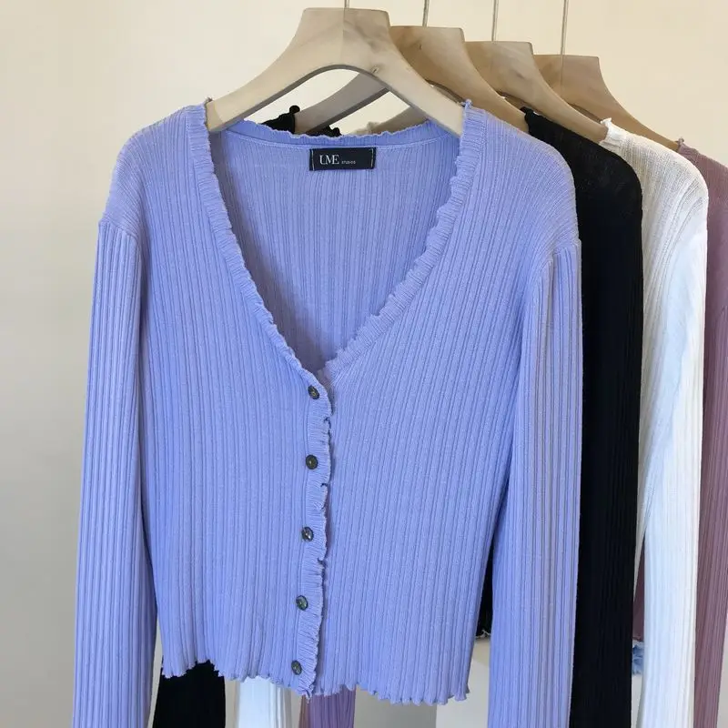 2021 Spring New Gentle Ruffles Long Sleeve Knitted Top for Women All-Matching Slim Fit Sun Protection Thin Knitted Cardigan Lady
2021 Spring New Gentle Ruffles Long Sleeve Knitted Top for Women All-Matching Slim Fit Sun Protection Thin Knitted Cardigan Lady