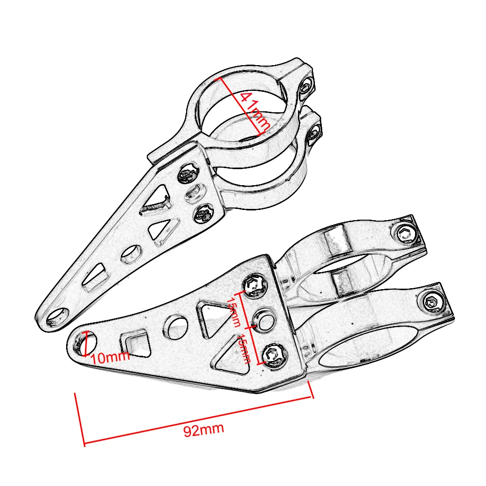 ZORBYZ 41 мм хромированный алюминиевый кронштейн для фар вилка зажимы указателей