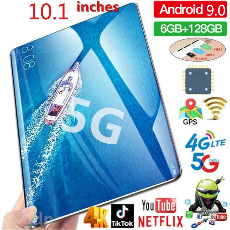 10-дюймовый планшет с Android 9,0, ОЗУ 6 ГБ, ПЗУ 128 ГБ, Android 9,0, 4G + WIFI, Bluetooth, GPS
10-дюймовый планшет с Android 9,0, ОЗУ 6 ГБ, ПЗУ 128 ГБ, Android 9,0, 4G + WIFI, Bluetooth, GPS