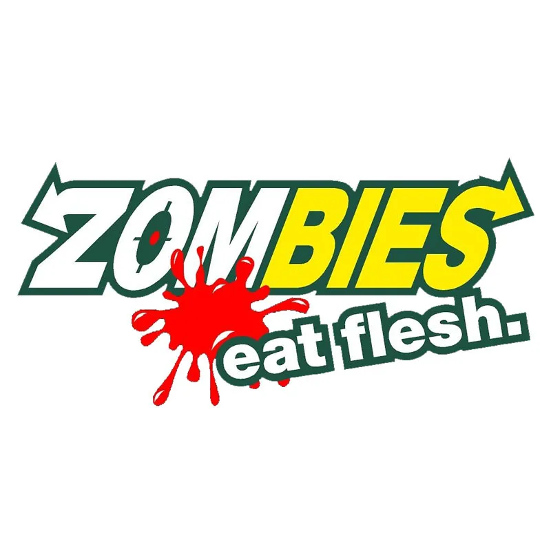 Fashion ZONBIE EAT FLESH Car Stickers Window Bumper Motorcycles Laptop Trunk Decals Reflective Decoration Accessories KK16*8cm
Fashion ZONBIE EAT FLESH Car Stickers Window Bumper Motorcycles Laptop Trunk Decals Reflective Decoration Accessories KK16*8cm