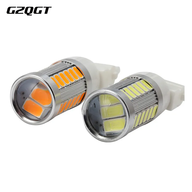 

2pcs T25 3156 3157 P27/7W 33 SMD 5630 5730 LED Car Tail Lights 33SMD Motor Daytime Running Light Turn Signal white/red/yellow