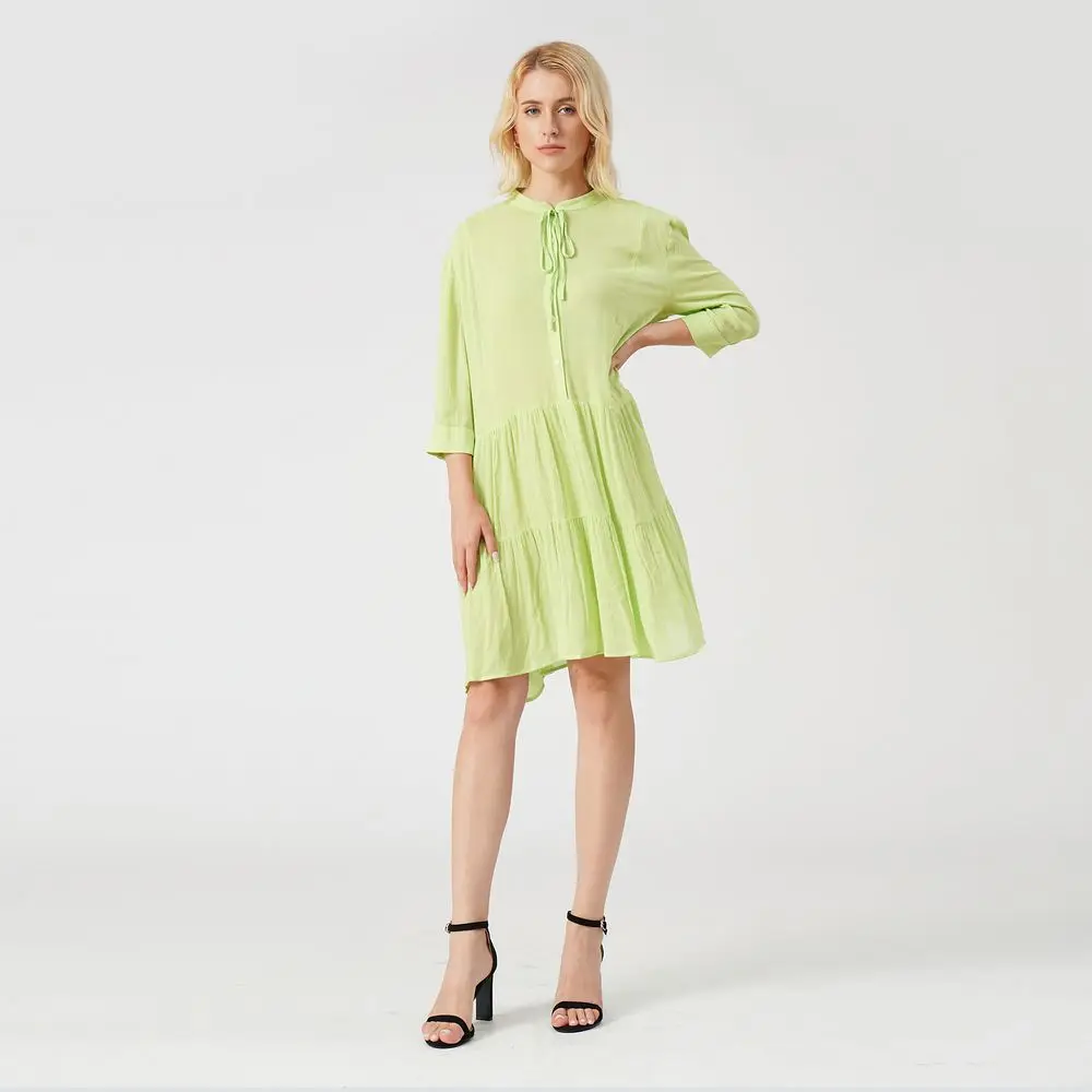 ANEU 2021 designer brand 100% cotton Fashion Avocado Green Chic Temperament Elegant Loose Out Dresses Women's Sleeve Vestidos
ANEU 2021 designer brand 100% cotton Fashion Avocado Green Chic Temperament Elegant Loose Out Dresses Women's Sleeve Vestidos