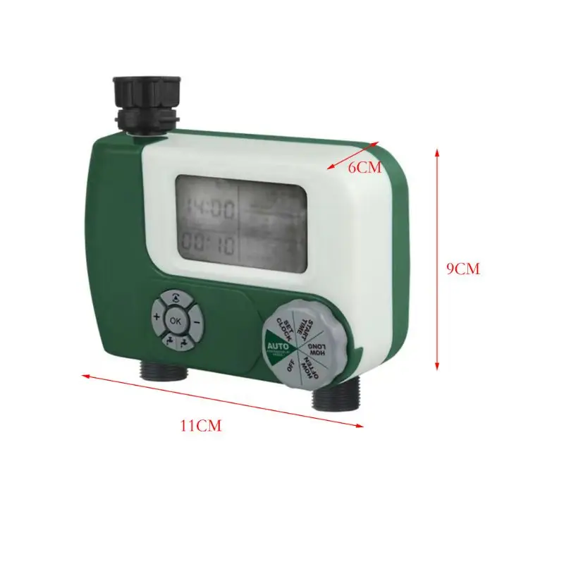 Dual Outlet Garden Watering Timer Irrigation Controller Automatic Electronic Home Hose Faucet Digital Tap
Dual Outlet Garden Watering Timer Irrigation Controller Automatic Electronic Home Hose Faucet Digital Tap