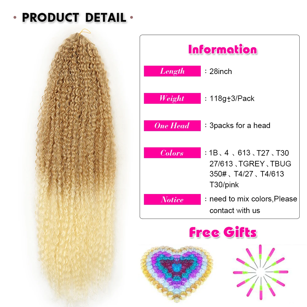 

20-28 Inch Afro Kinky Twist Crochet Braids Hair Ombre Braiding Hair Extensions Marly Hair For Women Brown 613 Hair Expo City