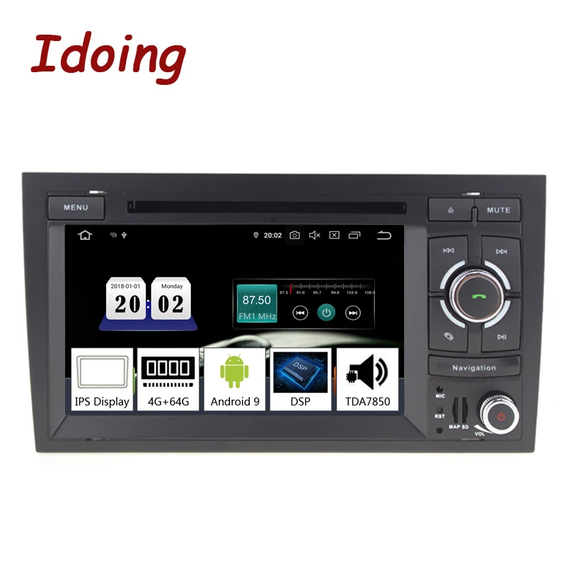 Автомобильный мультимедийный DVD-плеер Idoing, 7 дюймов, 2 din, Android 9,0, для Audi A4 S4 B6/B7 RS4 2002-2008, PX5, 4 Гб + 64 ГБ, Восьмиядерный, IPS, GPS-навигация
Автомобильный мультимедийный DVD-плеер Idoing, 7 дюймов, 2 din, Android 9,0, для Audi A4 S4 B6/B7 RS4 2002-2008, PX5, 4 Гб + 64 ГБ, Восьмиядерный, IPS, GPS-навигация
