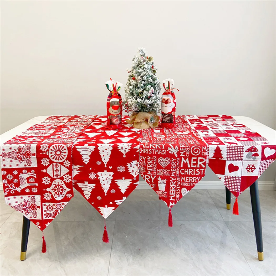 Christmas Table Runner Red Tablecloth Table Runner Merry Christmas Decor For Home 2022 Xmas Ornaments
Christmas Table Runner Red Tablecloth Table Runner Merry Christmas Decor For Home 2022 Xmas Ornaments