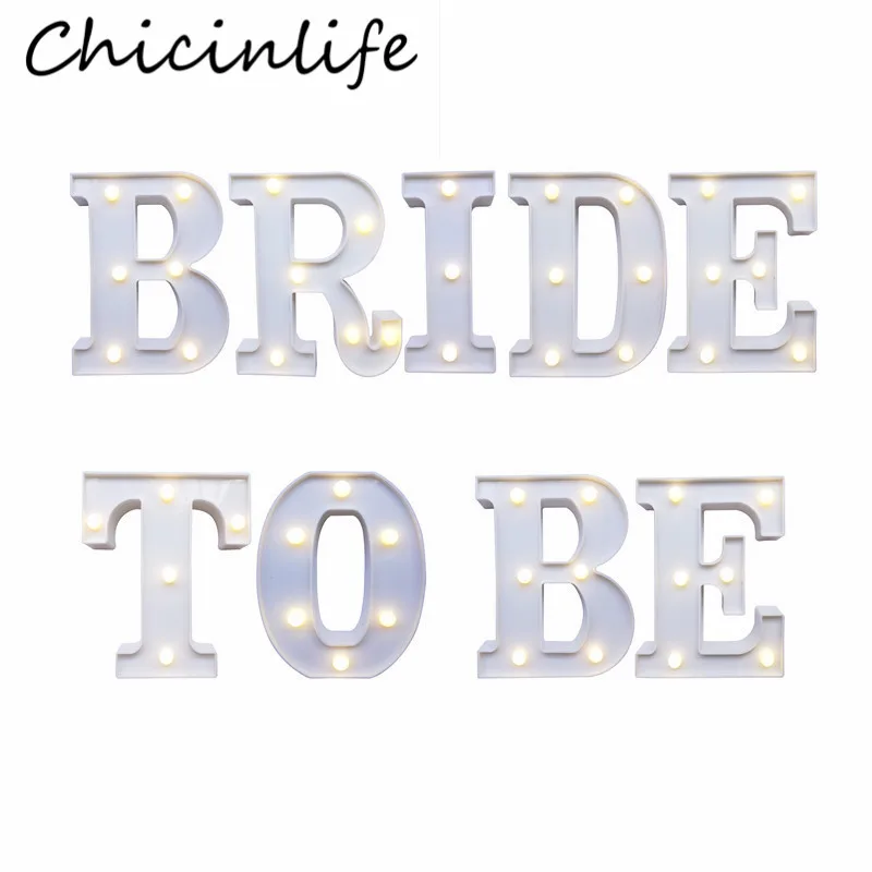 

Chicinlife 1Set Bride To Be LED String Night Lights Hen Bachelorette Party Wedding DIY Stand Hanging Lamp Bridal Shower Supplies