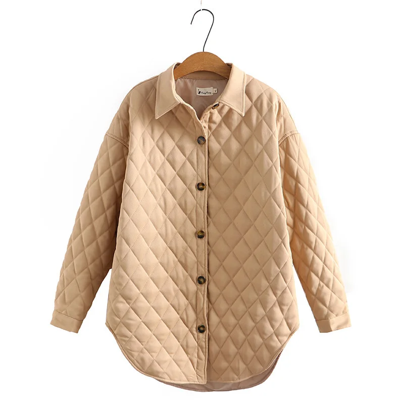 New Autumn Winter Coat Women Femme Wadded Jacket Parka Female Loose Long Sleeve Tops Button Outerwear Khaki Outwear Top Loose
New Autumn Winter Coat Women Femme Wadded Jacket Parka Female Loose Long Sleeve Tops Button Outerwear Khaki Outwear Top Loose