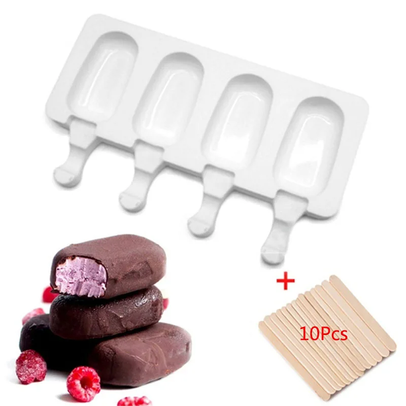 4 Cell Silicone Ice Cream Mold Juice Ice Cube Tray Popsicle Barrel Diy Mold Dessert Ice Cream Mold With 10 Wood Sticks
4 Cell Silicone Ice Cream Mold Juice Ice Cube Tray Popsicle Barrel Diy Mold Dessert Ice Cream Mold With 10 Wood Sticks