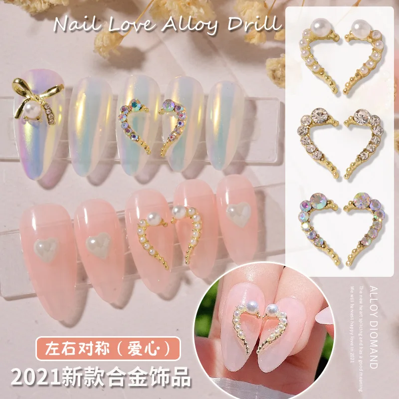 Heart Nail Charms, 24Pcs Valentines Heart Rhinestones Nail Charms for Nail Art Decorations, 10 Pairs 3D Gold Alloy Nail Charms
Heart Nail Charms, 24Pcs Valentines Heart Rhinestones Nail Charms for Nail Art Decorations, 10 Pairs 3D Gold Alloy Nail Charms