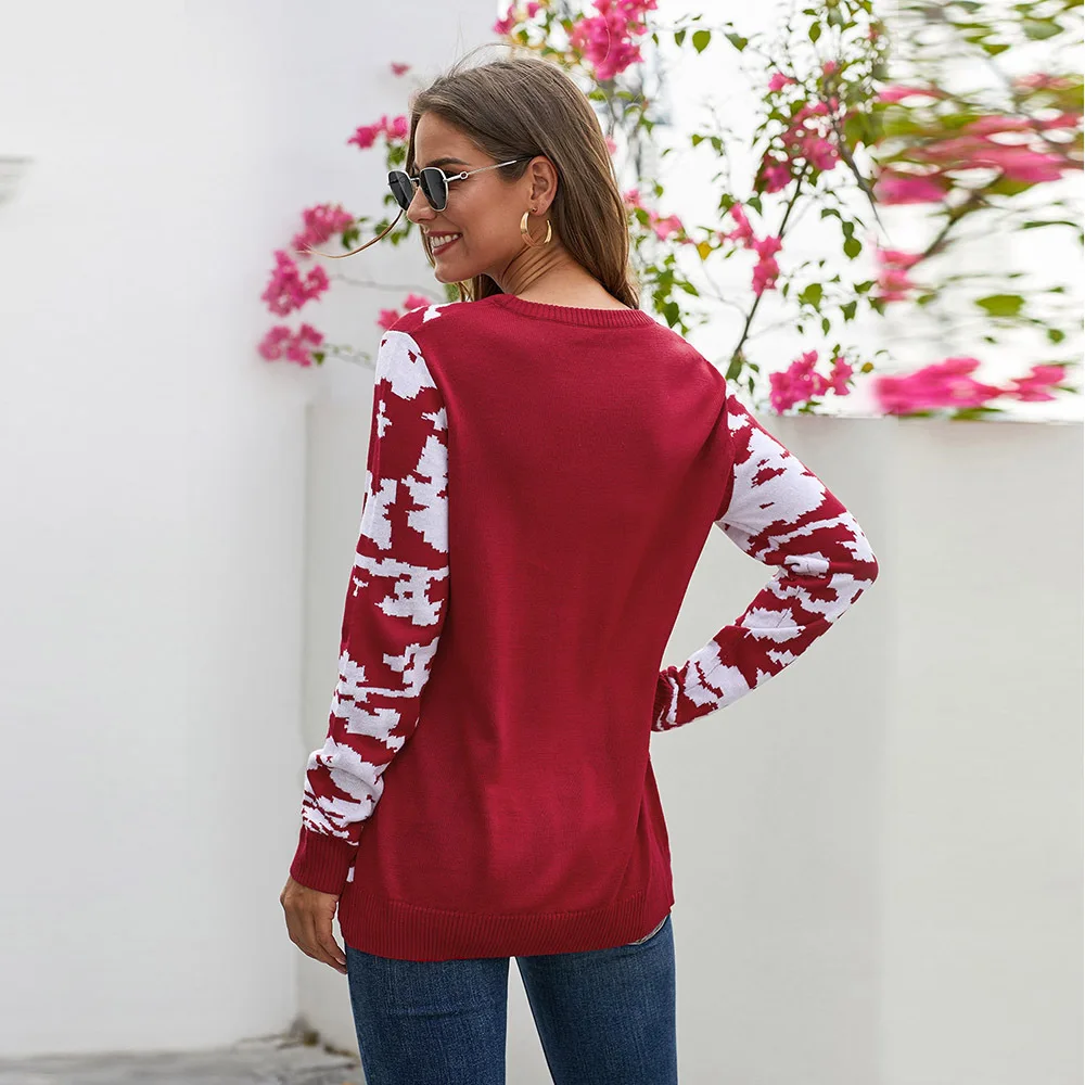 Fannic Winter Christmas Long Sleeve Pullover Leisure Round Neck Long Sleeve Knitted Black Red Sweater for Women
Fannic Winter Christmas Long Sleeve Pullover Leisure Round Neck Long Sleeve Knitted Black Red Sweater for Women