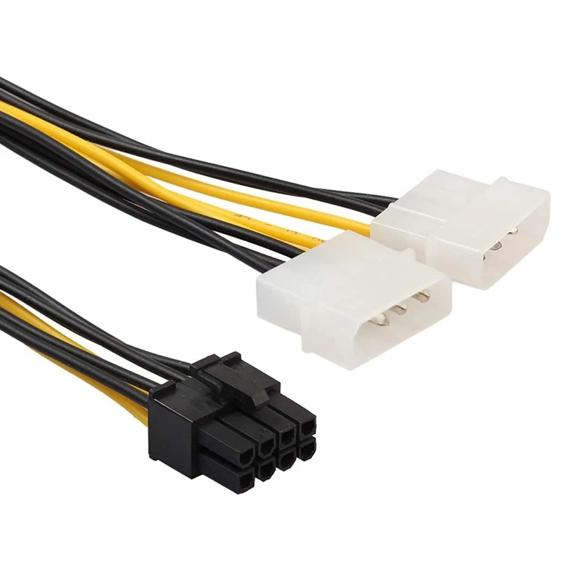 8Pin to Dual 4Pin Video Card Power Cord 180W Y Shape 8 Pin PCI Express to Dual 4 Pin Molex Graphics Card Cable
8Pin to Dual 4Pin Video Card Power Cord 180W Y Shape 8 Pin PCI Express to Dual 4 Pin Molex Graphics Card Cable