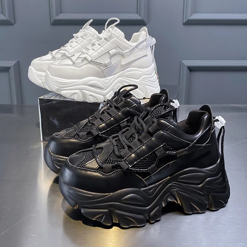 Women Thick Bottom White Sneakers 2021 Autumn Breathable Mesh Platform Vulcanize Shoes Woman Casual Black Chunky Sneakers
Women Thick Bottom White Sneakers 2021 Autumn Breathable Mesh Platform Vulcanize Shoes Woman Casual Black Chunky Sneakers