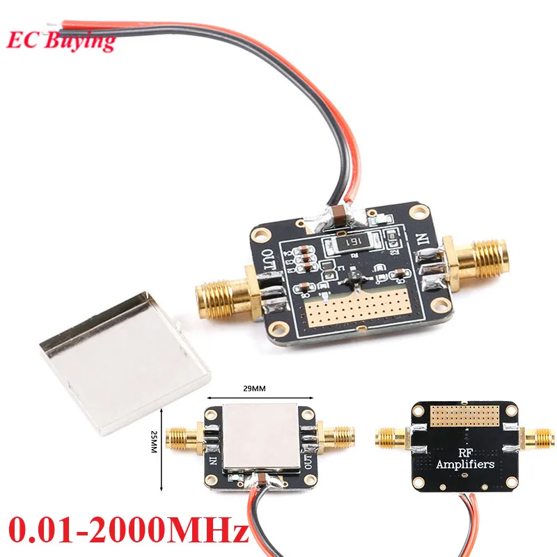 RF Amplifier Board 0.01-2000MHz Low Noise LNA Wideband 0.01-2000MHz Gain 32dB Power Amplifier Module DC 12V
RF Amplifier Board 0.01-2000MHz Low Noise LNA Wideband 0.01-2000MHz Gain 32dB Power Amplifier Module DC 12V