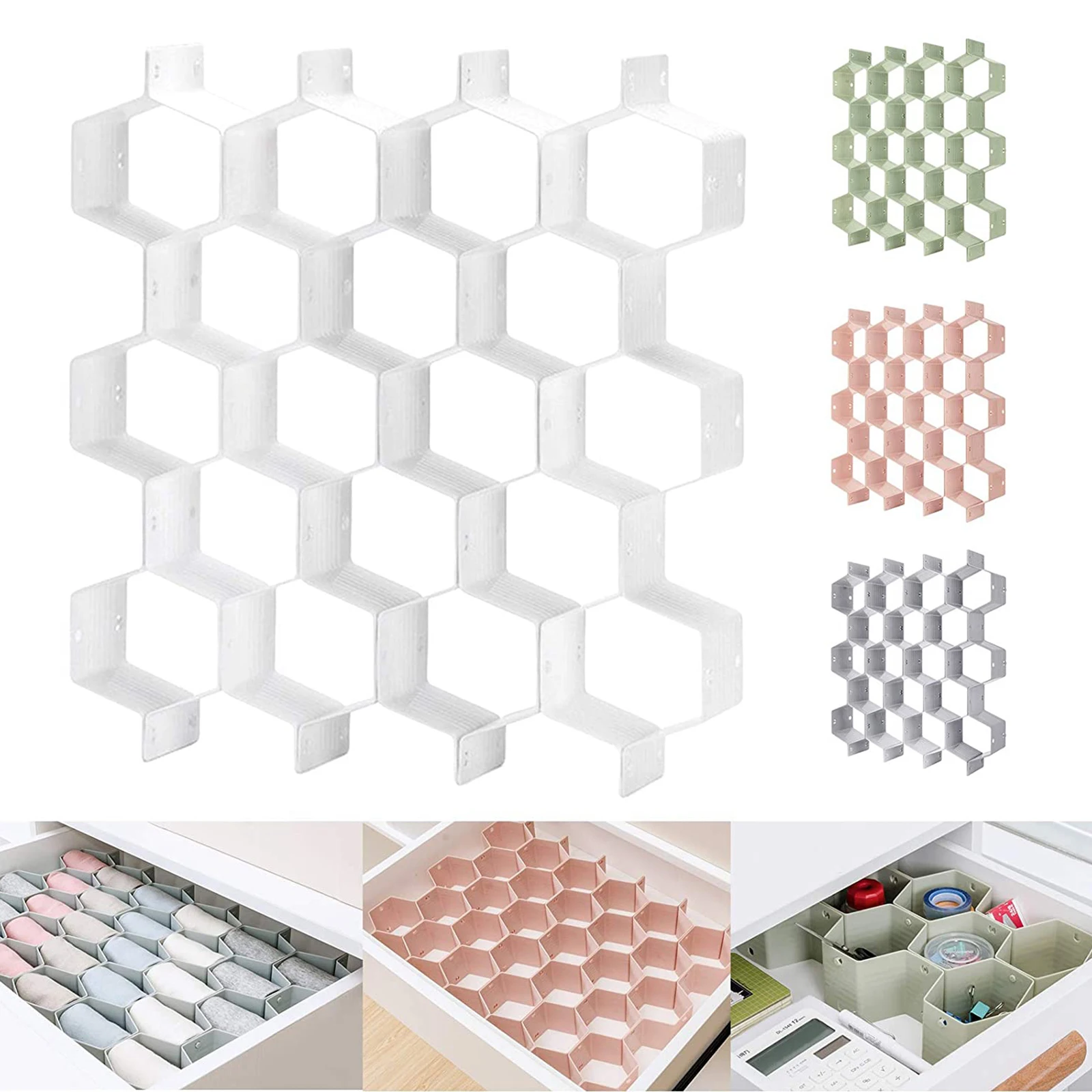 Honeycomb Drawer Organizer 8 Pcs 18-Compartment Closet Dividers Plastic Partition For Small Clothing And Cosmetic Clapboard
Honeycomb Drawer Organizer 8 Pcs 18-Compartment Closet Dividers Plastic Partition For Small Clothing And Cosmetic Clapboard