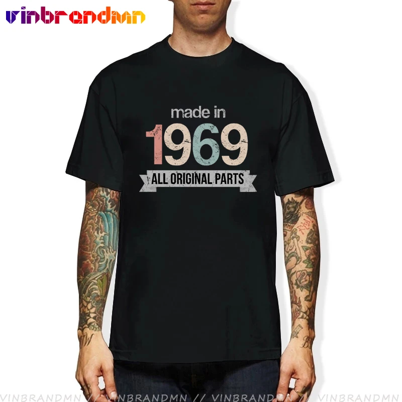 

Made in 1969 T Shirt Fashion Men Cotton Short Sleeve Tee Shirt Vintage Streetwear Tops 52th Birthday Gift TShirt Camiseta hombre