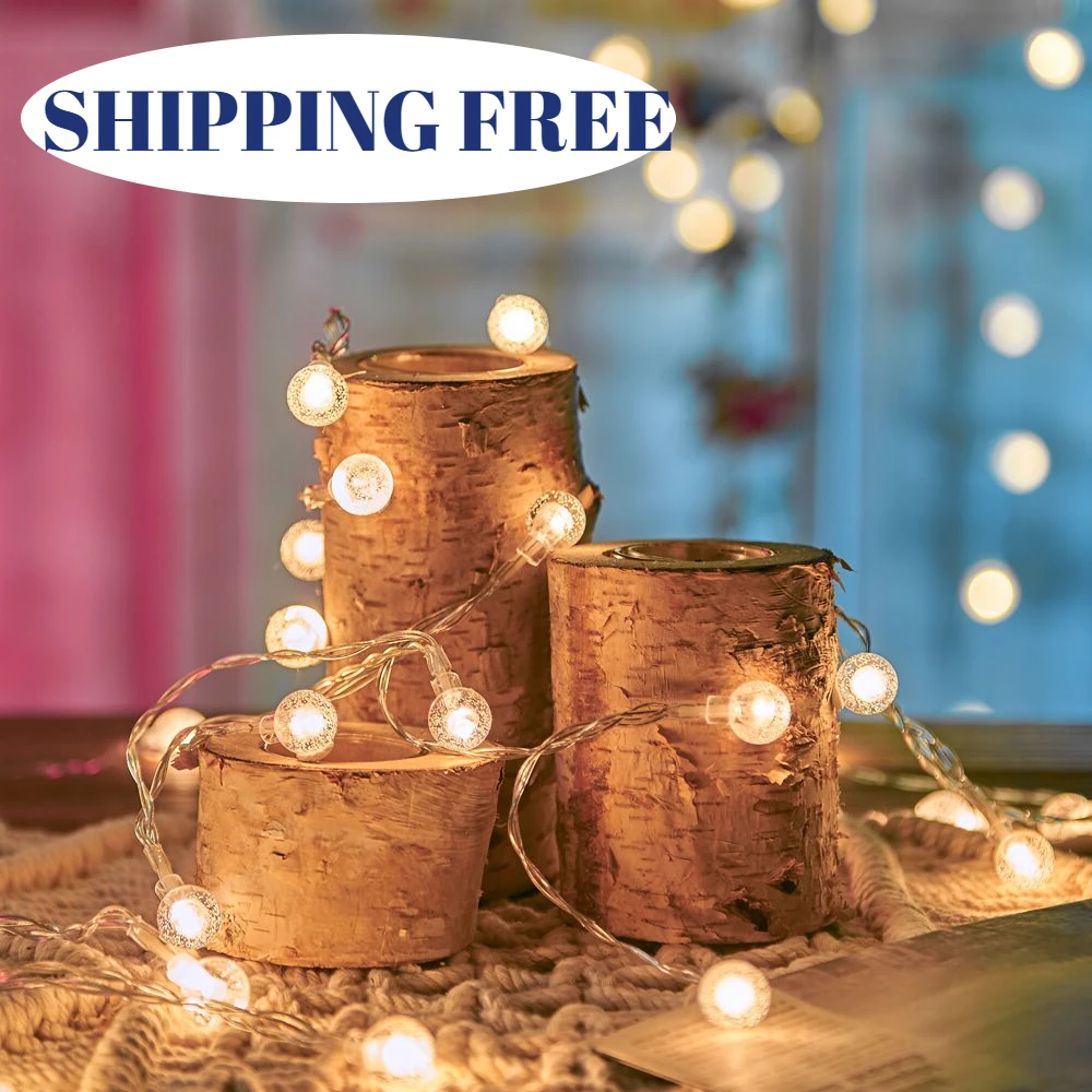LED Crystal Bubble Ball Light String Battery Box Christmas Fairy Light String Outdoor Holiday Wedding Party Home Decoration
LED Crystal Bubble Ball Light String Battery Box Christmas Fairy Light String Outdoor Holiday Wedding Party Home Decoration