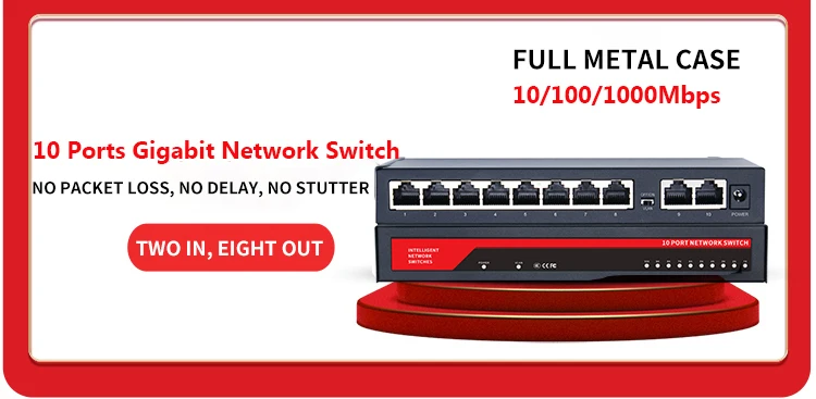 10 Gigabit Network 10/100/1000 / RJ45 LAN Hub Fast Ethernet Switch Bandwidth 10G Full Duplex IEEE802.3u
10 Gigabit Network 10/100/1000 / RJ45 LAN Hub Fast Ethernet Switch Bandwidth 10G Full Duplex IEEE802.3u