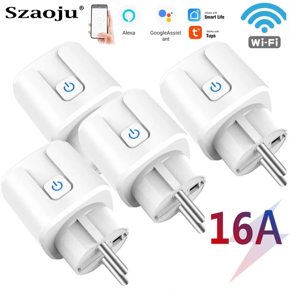 Szaoju EU WiFi Smart Socket 16A Tuya Smart Life Home Power Plug APP Wireless Remote Voice Control Power Control Timer
Szaoju EU WiFi Smart Socket 16A Tuya Smart Life Home Power Plug APP Wireless Remote Voice Control Power Control Timer