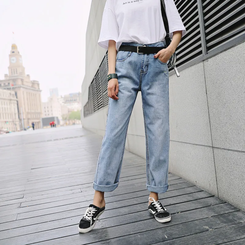 New autumn and winter street fashion ripped low waist loose wide leg jeans women, wild thin straight jeans women's belt
New autumn and winter street fashion ripped low waist loose wide leg jeans women, wild thin straight jeans women's belt