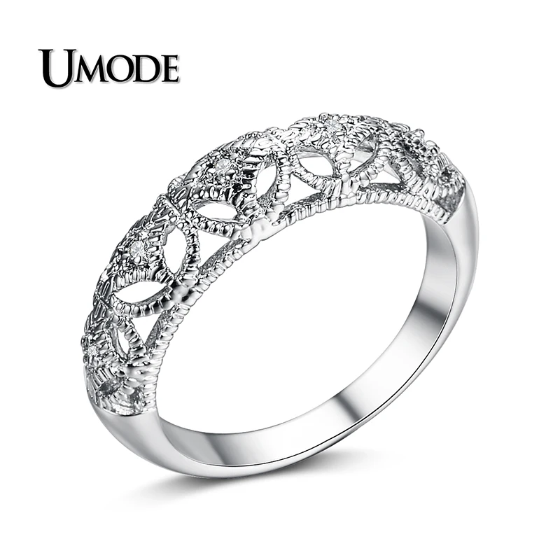UMODE White Gold Color Top Grade Tiny Cubic Zirconia Carve Craft Filigree Band Rings for Women UR0129
UMODE White Gold Color Top Grade Tiny Cubic Zirconia Carve Craft Filigree Band Rings for Women UR0129