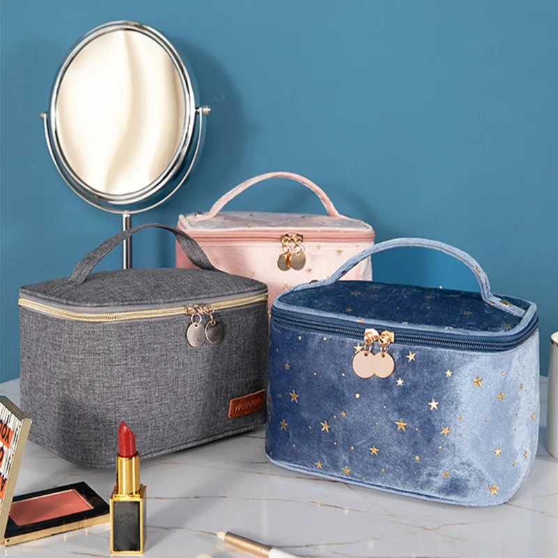 Star Print Cosmetic Bag Women Zipper Fashion Velvet Makeup Bag Storage Female Travel Make Up Beauty Case Toiletry Wash Organizer
Star Print Cosmetic Bag Women Zipper Fashion Velvet Makeup Bag Storage Female Travel Make Up Beauty Case Toiletry Wash Organizer