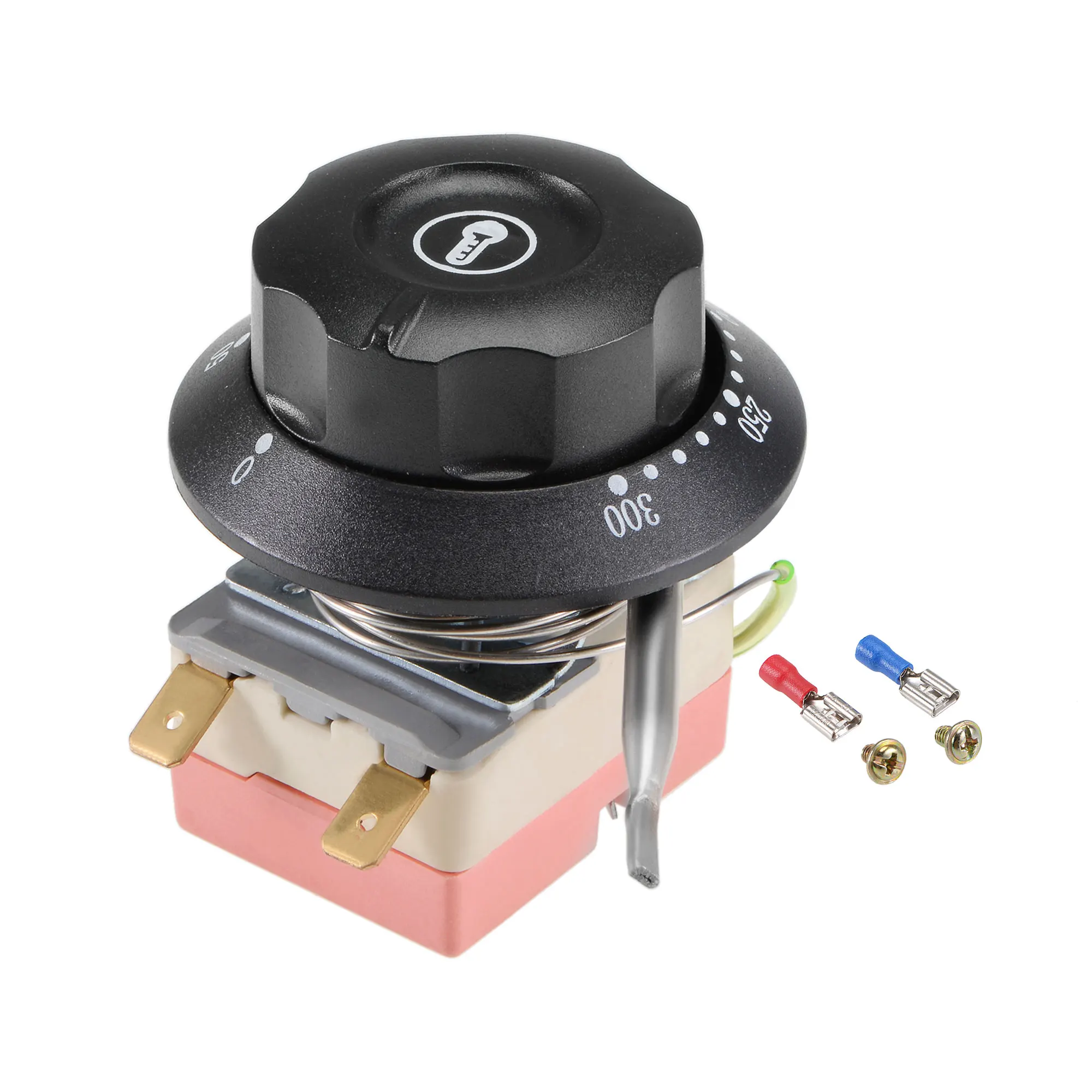 Uxcell NC 250V 16A 50-300C Capillary Thermostat for Oven Refrigerator Heater, 0.7m, with 2 Screws&2 Crimp Terminals
Uxcell NC 250V 16A 50-300C Capillary Thermostat for Oven Refrigerator Heater, 0.7m, with 2 Screws&2 Crimp Terminals
