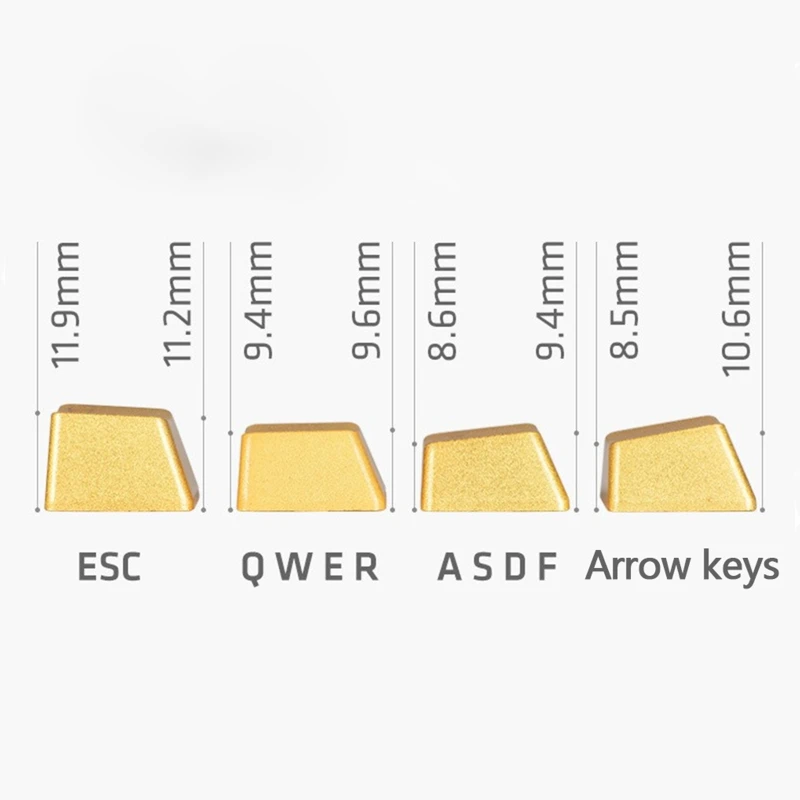 Replaceable No Words Mechanical Keyboard Metal Keycaps ESC QWERASDF Arrow Cross Shaft Key Cap