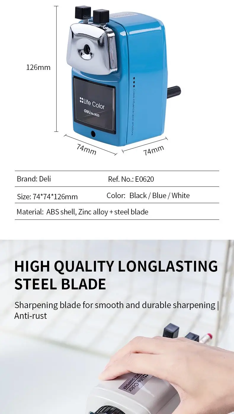 Rotary Knife Sharpener Pencil Cutter Full Metal Sharpeners Smooth Sharpening Office Accessories Stationery Cute School Supplies
Rotary Knife Sharpener Pencil Cutter Full Metal Sharpeners Smooth Sharpening Office Accessories Stationery Cute School Supplies