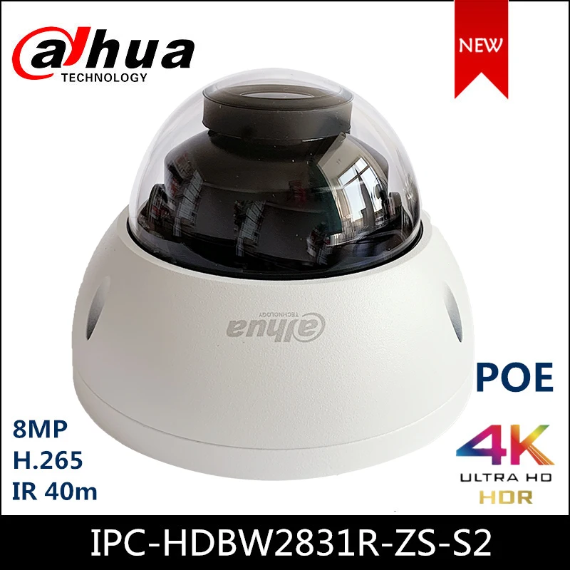 

Dahua 8MP IP Camera IPC-HDBW2831R-ZS-S2 POE Outdoor Video Surveillance 4K Camera IR 40m H.265 2.7-13.5mm IVS H.265