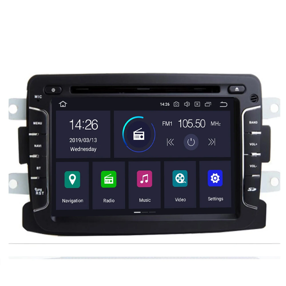Автомобильный dvd проигрыватель на android 10 Восьмиядерный процессор Duster Sandero 2 din
