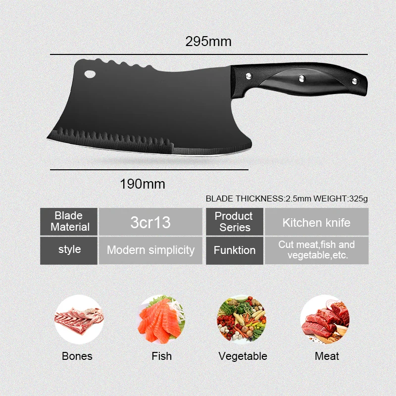 Нож для мясника из нержавеющей стали нож разделки костей нарезки овощей мяса