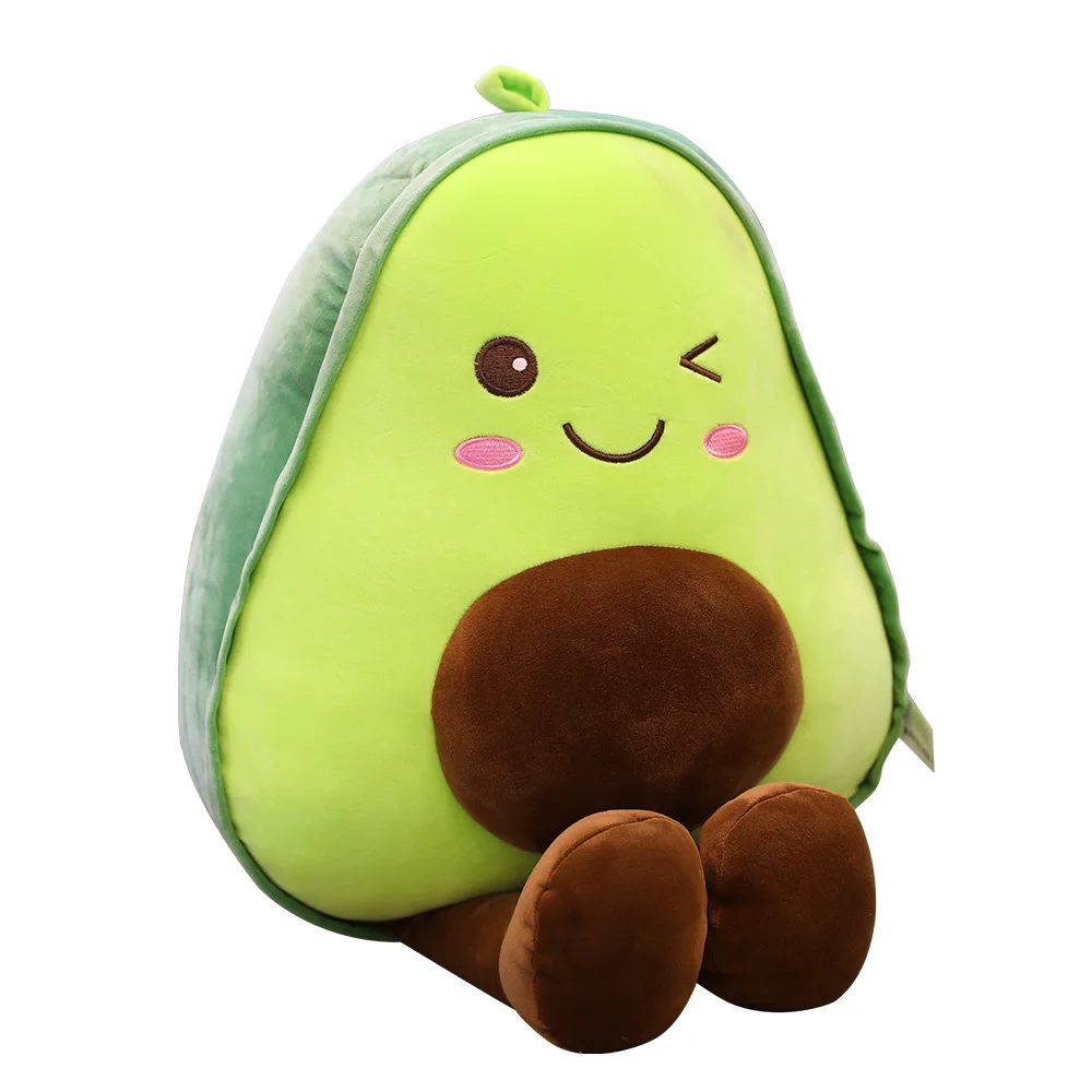 Милый 3D авокадо мягкая плюшевая игрушка кукла для малышей с рисунками фруктов