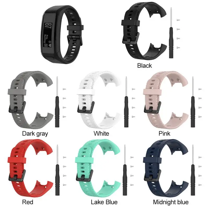 

7Colors Smart Accessories Suitable For Garmin Vivosmart HR Strap Silicone Replacement Wearable Wristband Strap For Garmin Vivo