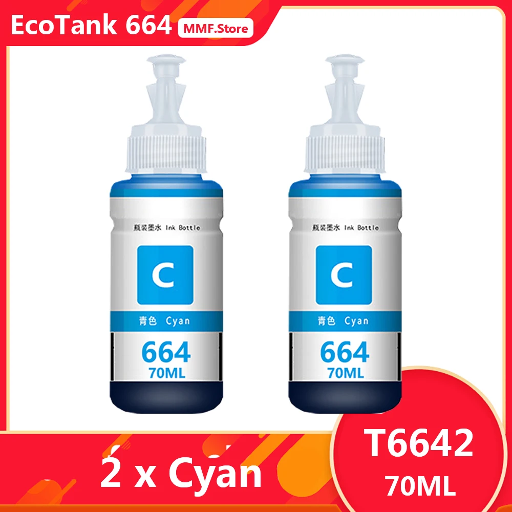 MMF Compatible for Epson T6642 Blue T6642 Cyan for Epson 6642 L110 Printer Ink L200 Printer Ink L300 Printer Ink L382 Ink L366
MMF Compatible for Epson T6642 Blue T6642 Cyan for Epson 6642 L110 Printer Ink L200 Printer Ink L300 Printer Ink L382 Ink L366