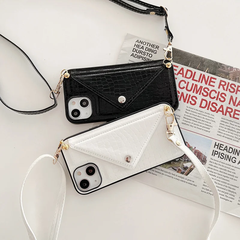 For IPhone 12 13 Pro Crossbody Leather Lanyard Necklace Card Holder Phone Case For IPhone 11 12 13 Pro Max Cover With Strap Case
For IPhone 12 13 Pro Crossbody Leather Lanyard Necklace Card Holder Phone Case For IPhone 11 12 13 Pro Max Cover With Strap Case