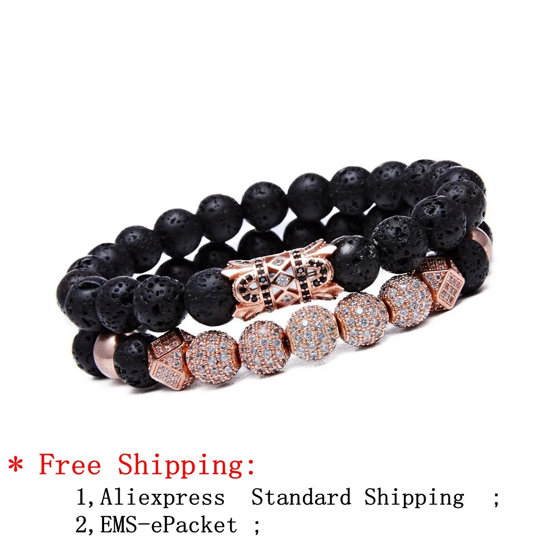 ASHMITA 2PCS Black Prayer Beads Bracelet for Men Women CZ Rhinestone Crystal King Crown Couple Set Bracelets Bangle Gift Box
ASHMITA 2PCS Black Prayer Beads Bracelet for Men Women CZ Rhinestone Crystal King Crown Couple Set Bracelets Bangle Gift Box