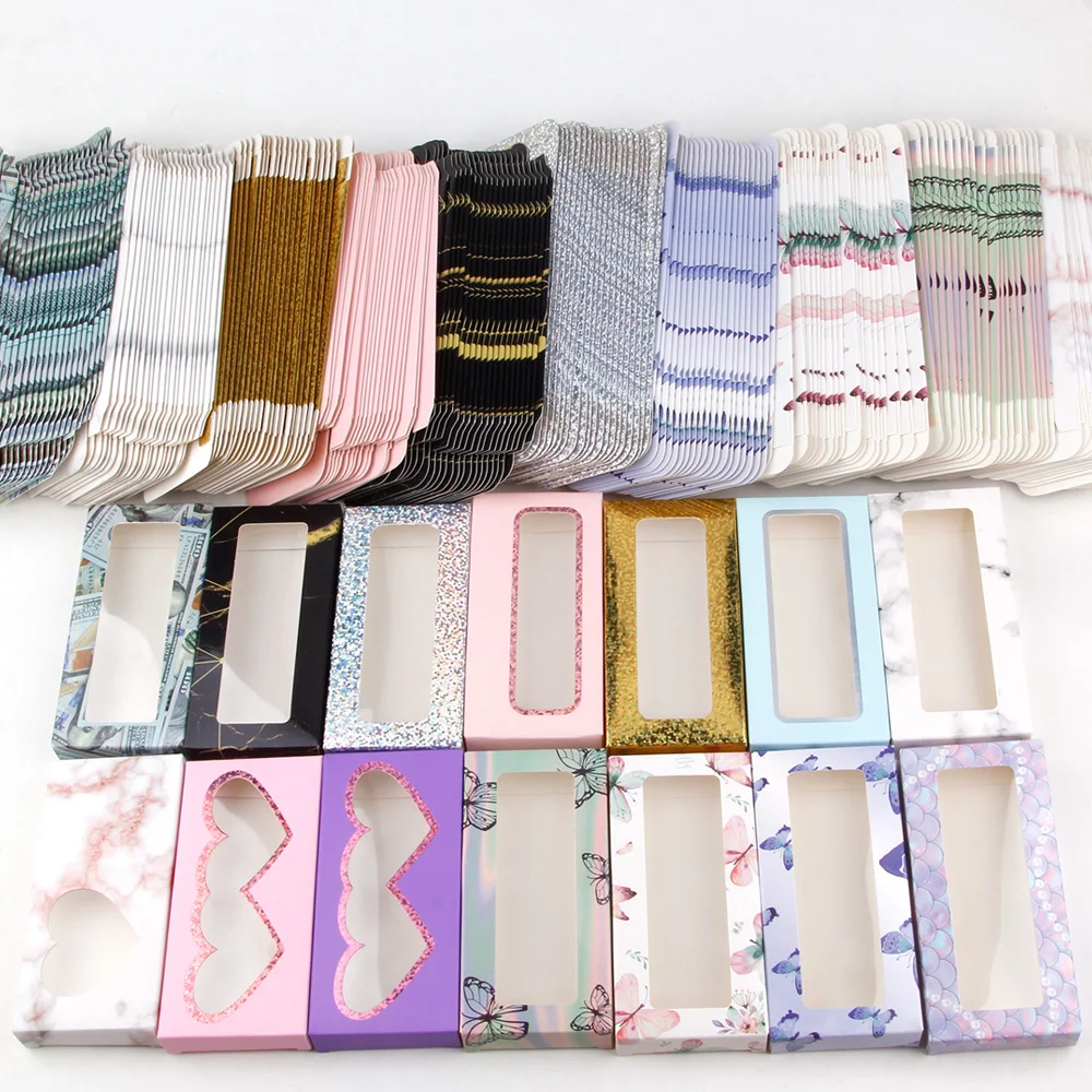 Wholesale 50/100Pcs Lash Boxes Packaging Empty Carton Paper Storage Box 25mm Long Eyelash Package Lashes Cases Bulk With Tray
Wholesale 50/100Pcs Lash Boxes Packaging Empty Carton Paper Storage Box 25mm Long Eyelash Package Lashes Cases Bulk With Tray