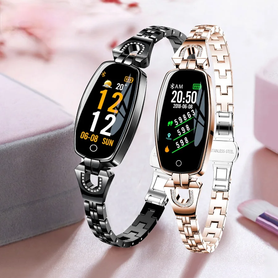 

Fashion Women Smart Watch 0.96" OLED Heart Rate Blood Pressure Monitor Pedometer Fitness Tracker Waterproof Smartwatch